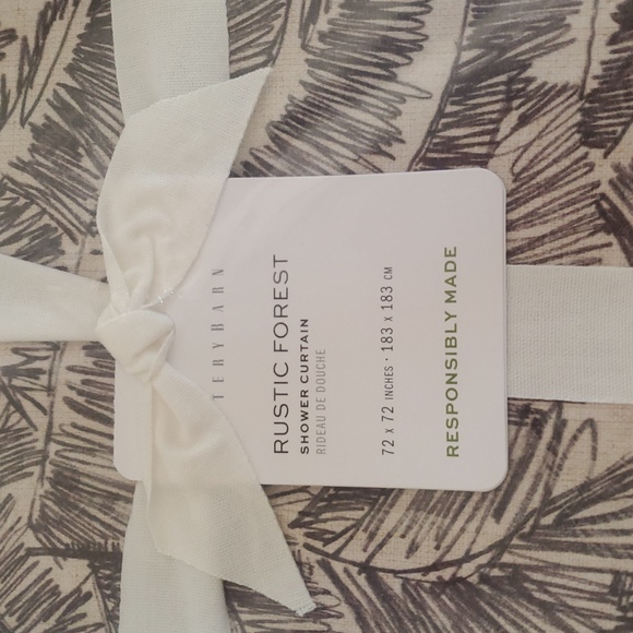 NWT Pottery Barn Rustic Forest 100% Cotton Shower Curtain 72×72" - Picture 7 of 12